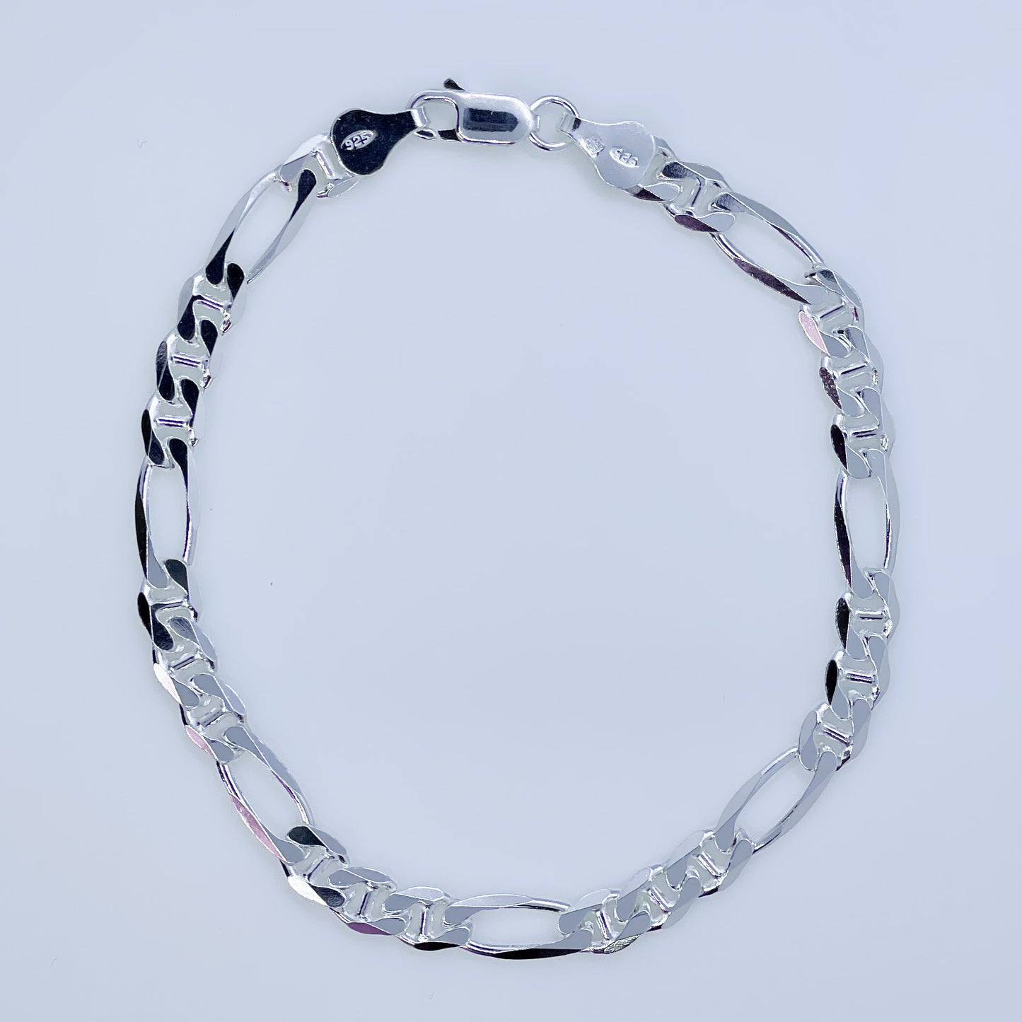 Silver Gents 1+3 Figaro Rambo Bracelet | 8.25” - John Ross Jewellers