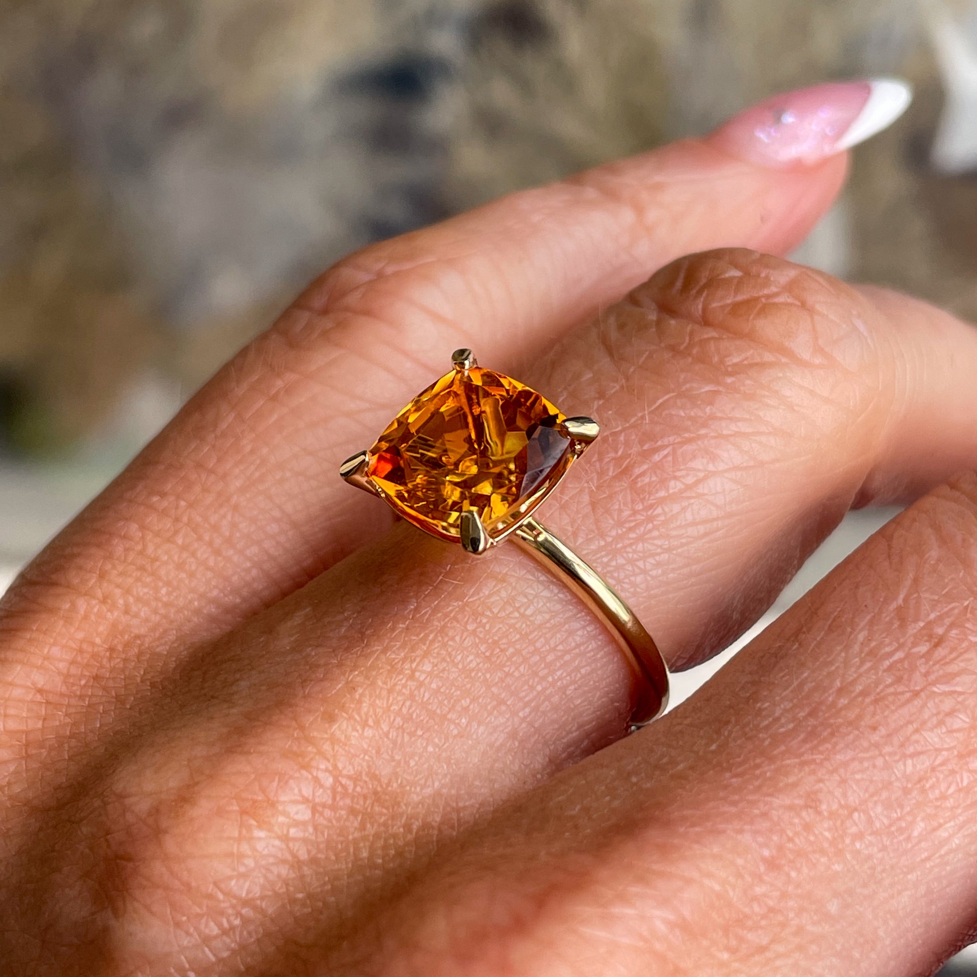 18ct Gold Citrine Ring | 3.98ct - John Ross Jewellers