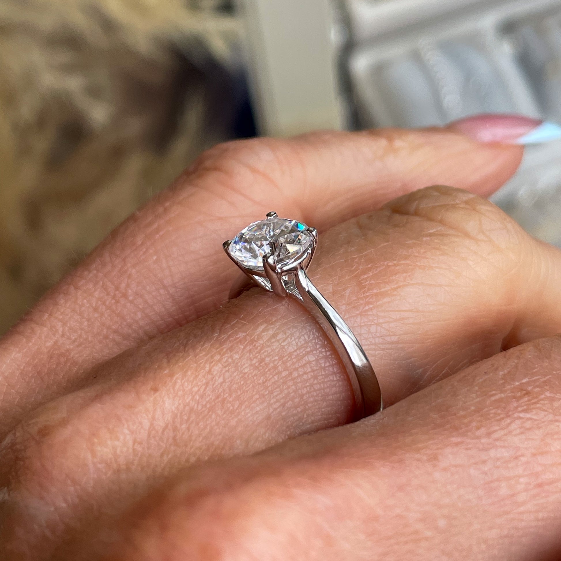 Silver C Flawless CZ Solitaire Ring - John Ross Jewellers