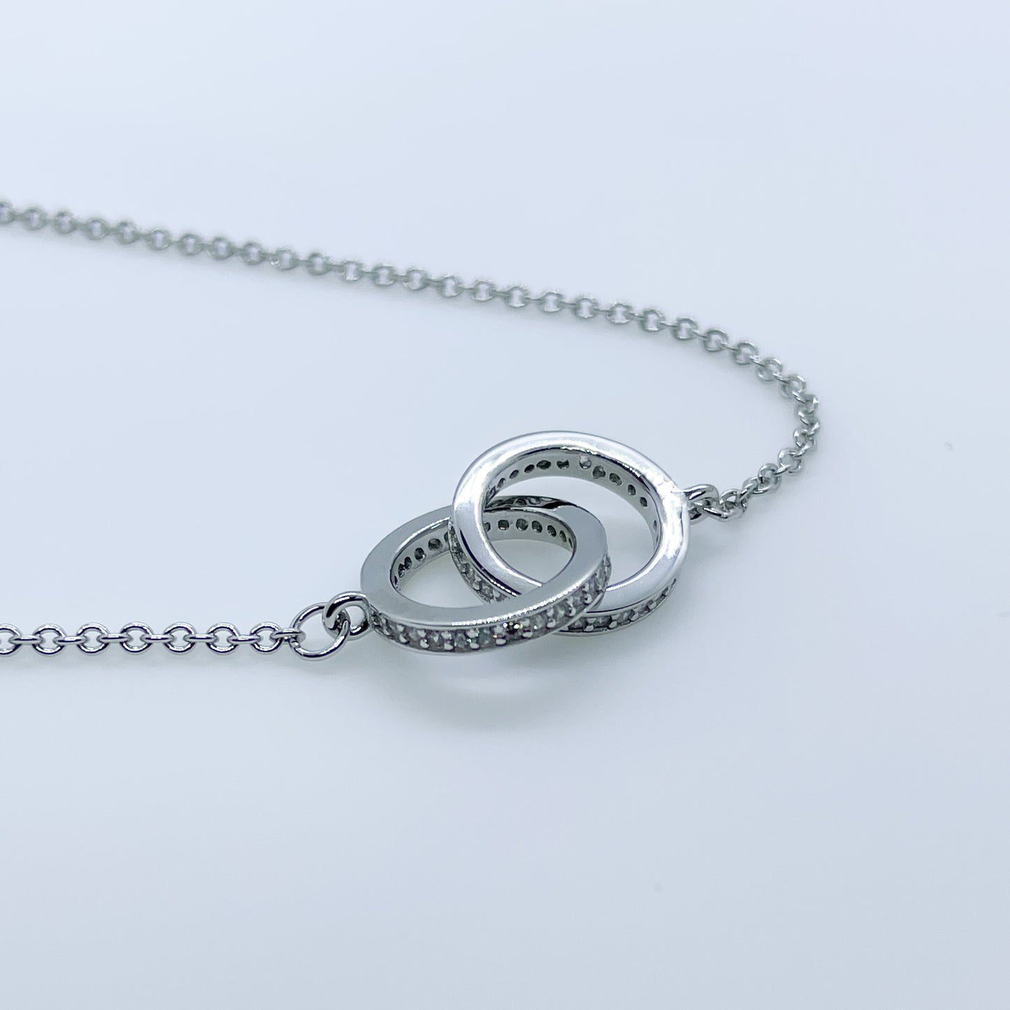 Silver Pretty CZ Unity Necklace - John Ross Jewellers