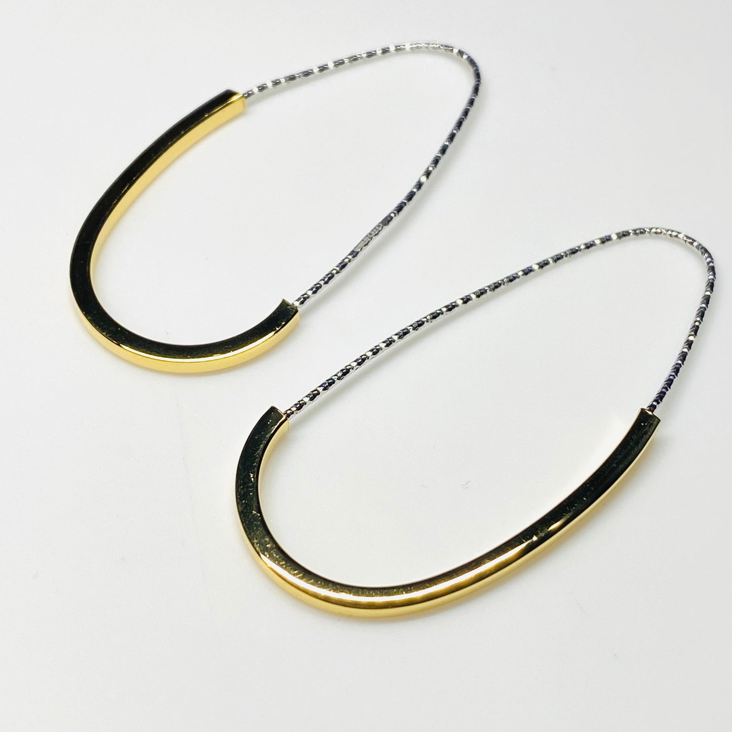 Sunshine Silver Dramatic Oval Hoop Earrings - John Ross Jewellers