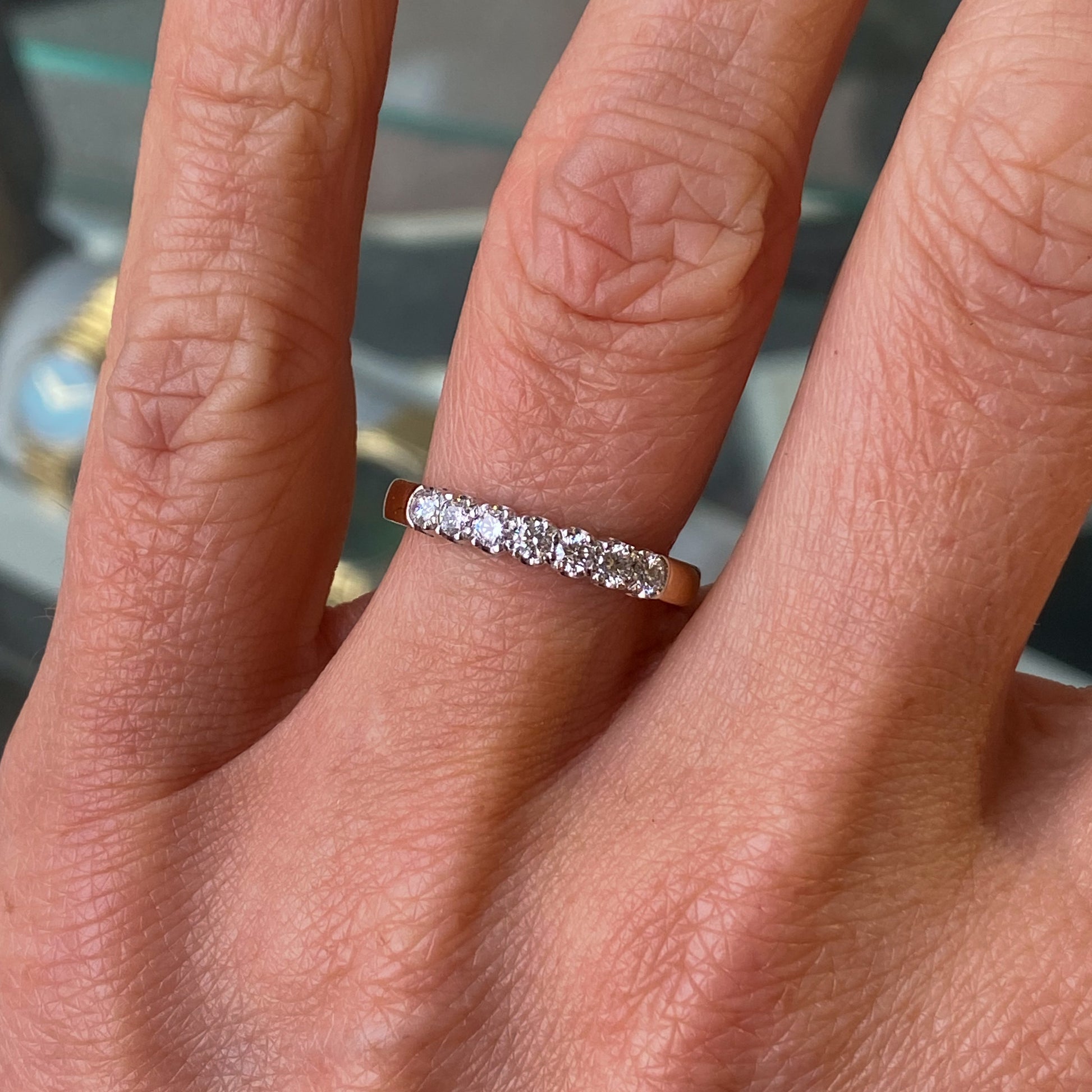 18ct Gold Seven Stone Diamond Eternity Ring | 0.32ct - John Ross Jewellers