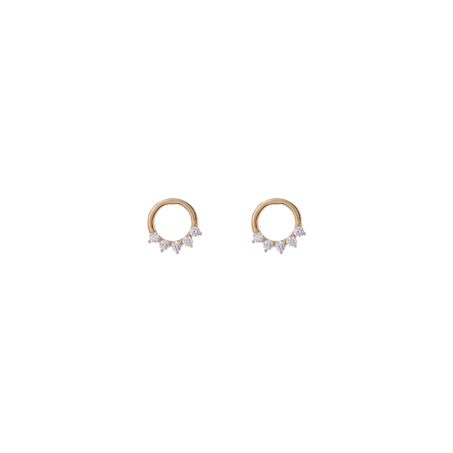 Sunshine CZ Tiara Stud Earrings - John Ross Jewellers