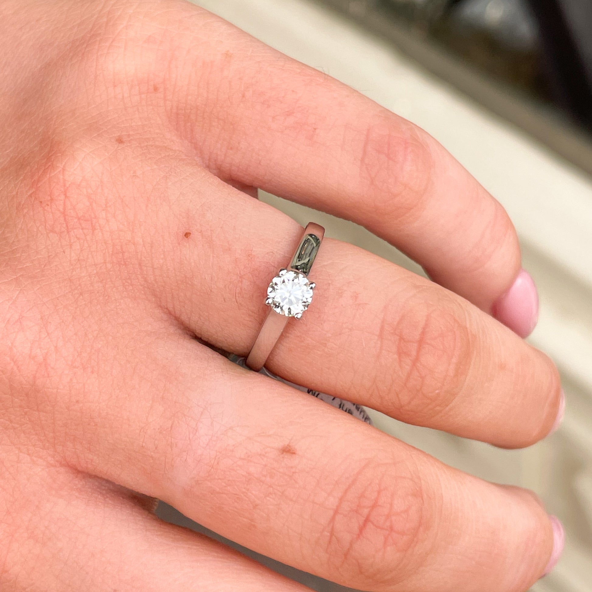 Platinum Diamond Solitaire Engagement Ring | 0.50ct Certificated - John Ross Jewellers