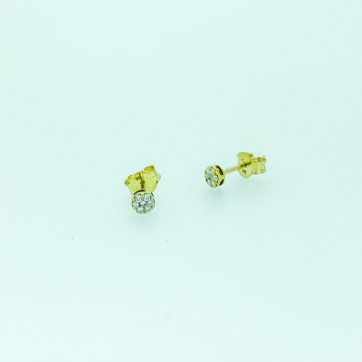 9ct Gold Dainty Diamond Stud Earrings | 0.16ct - John Ross Jewellers