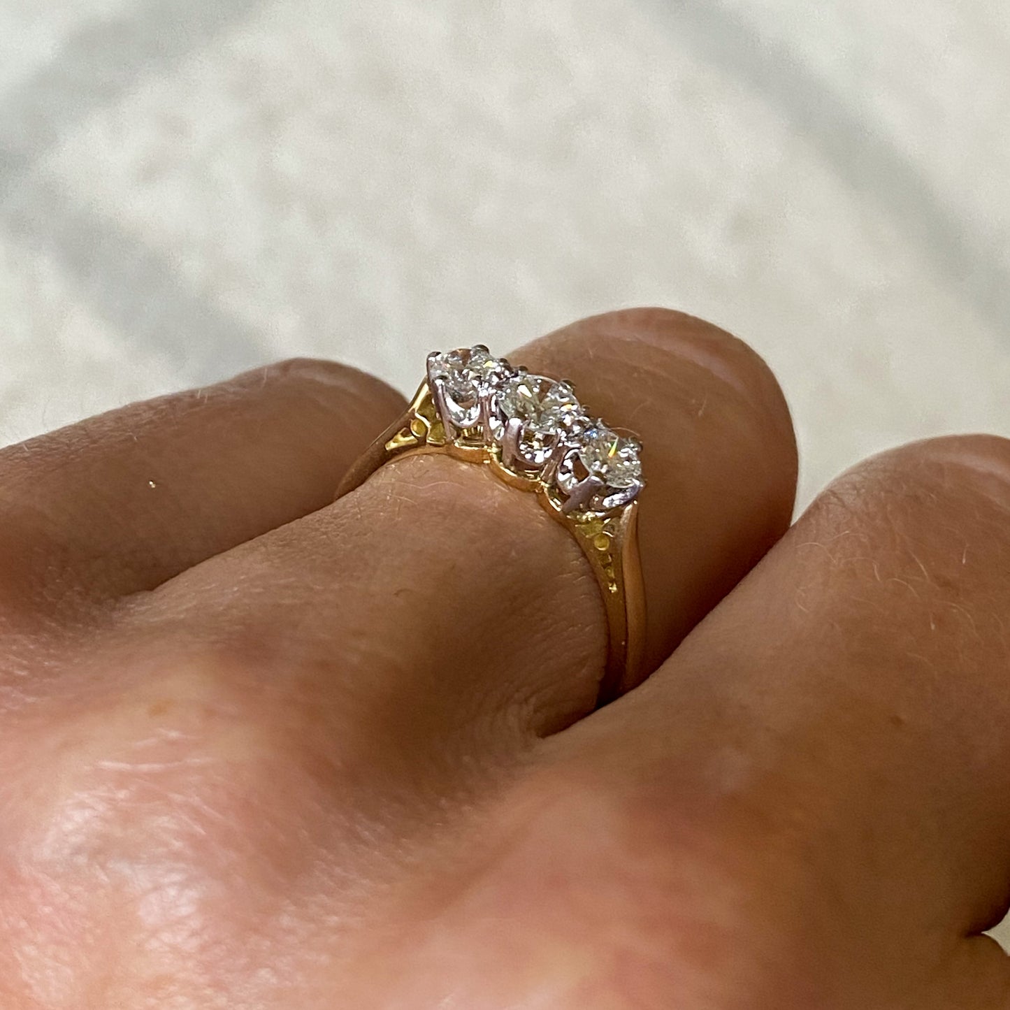 18ct Gold Rex Trilogy Diamond Engagement Ring | 0.75ct - John Ross Jewellers