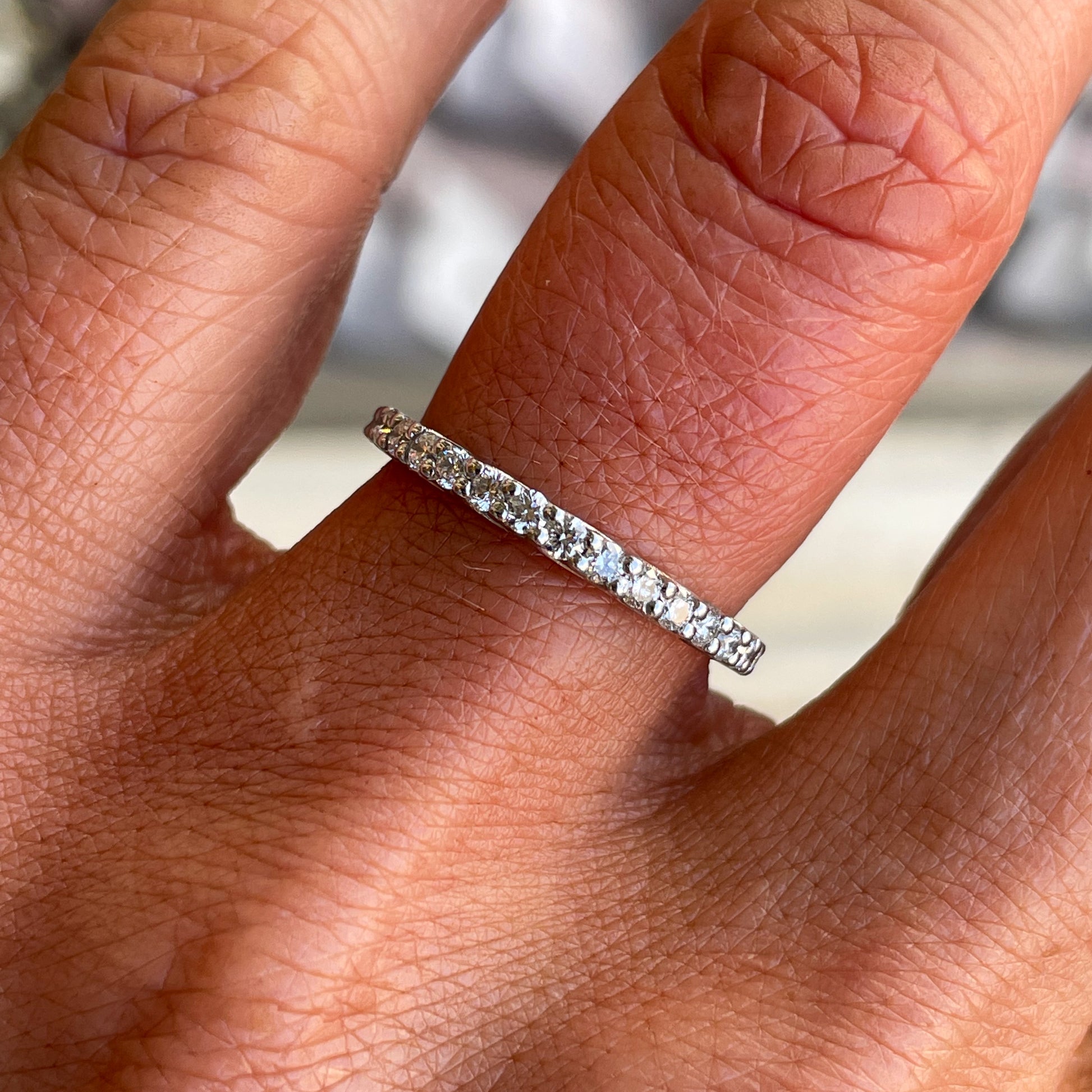 18ct White Gold Diamond Set Wedding/Eternity Ring - John Ross Jewellers