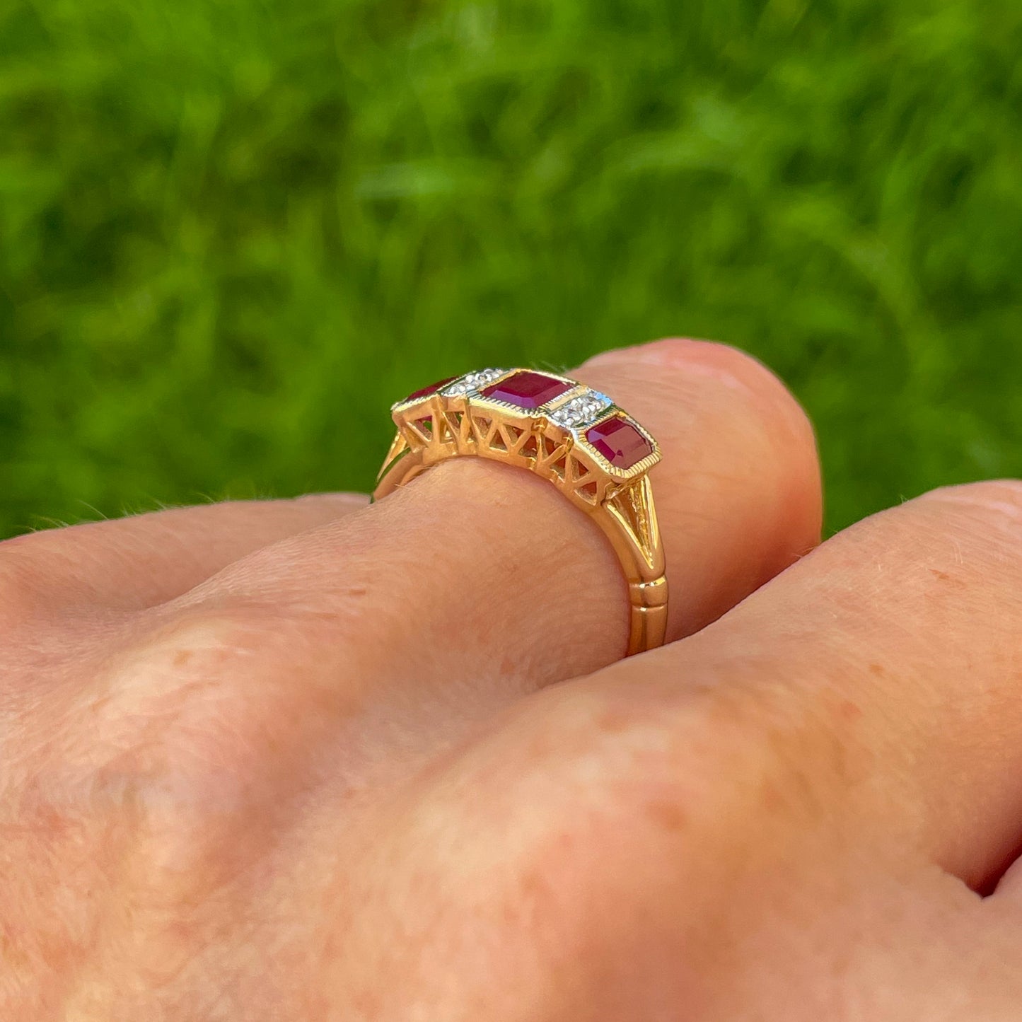 9ct Gold Ruby & Diamond Ring - John Ross Jewellers