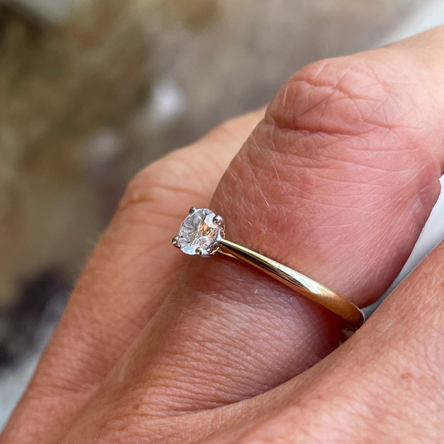 18ct Gold Diamond Solitaire Engagement Ring | 0.44ct - John Ross Jewellers