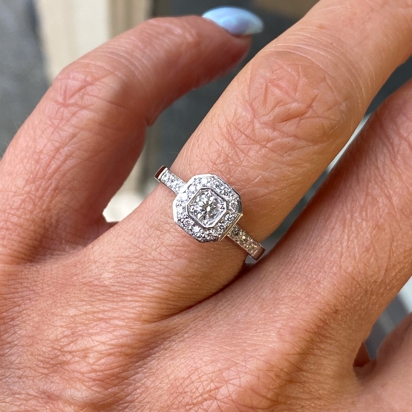 18ct White Gold Arianna Diamond Engagement Ring | 0.37ct - John Ross Jewellers