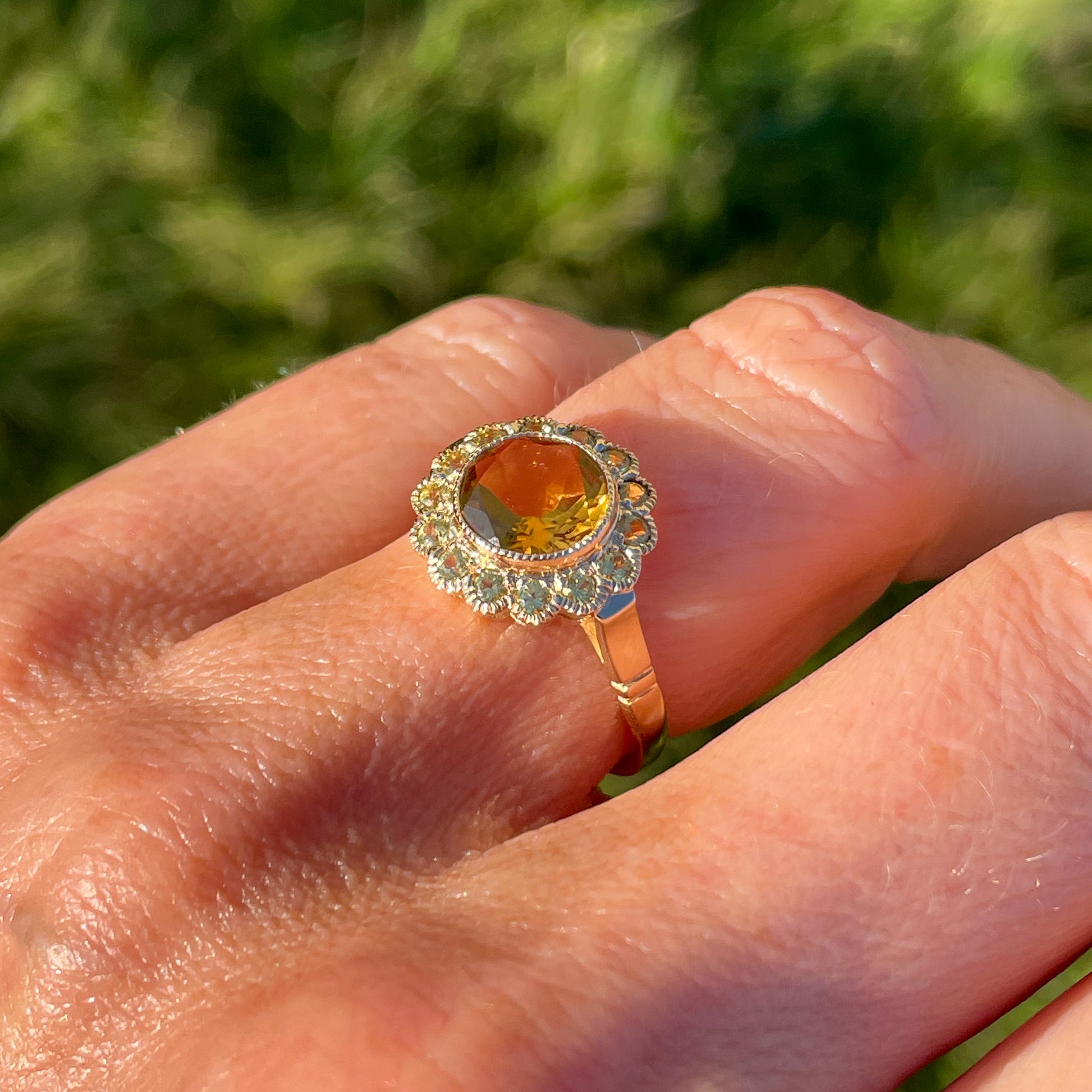 9ct Gold Citrine Yellow Sapphire Ring John Ross Jewellers