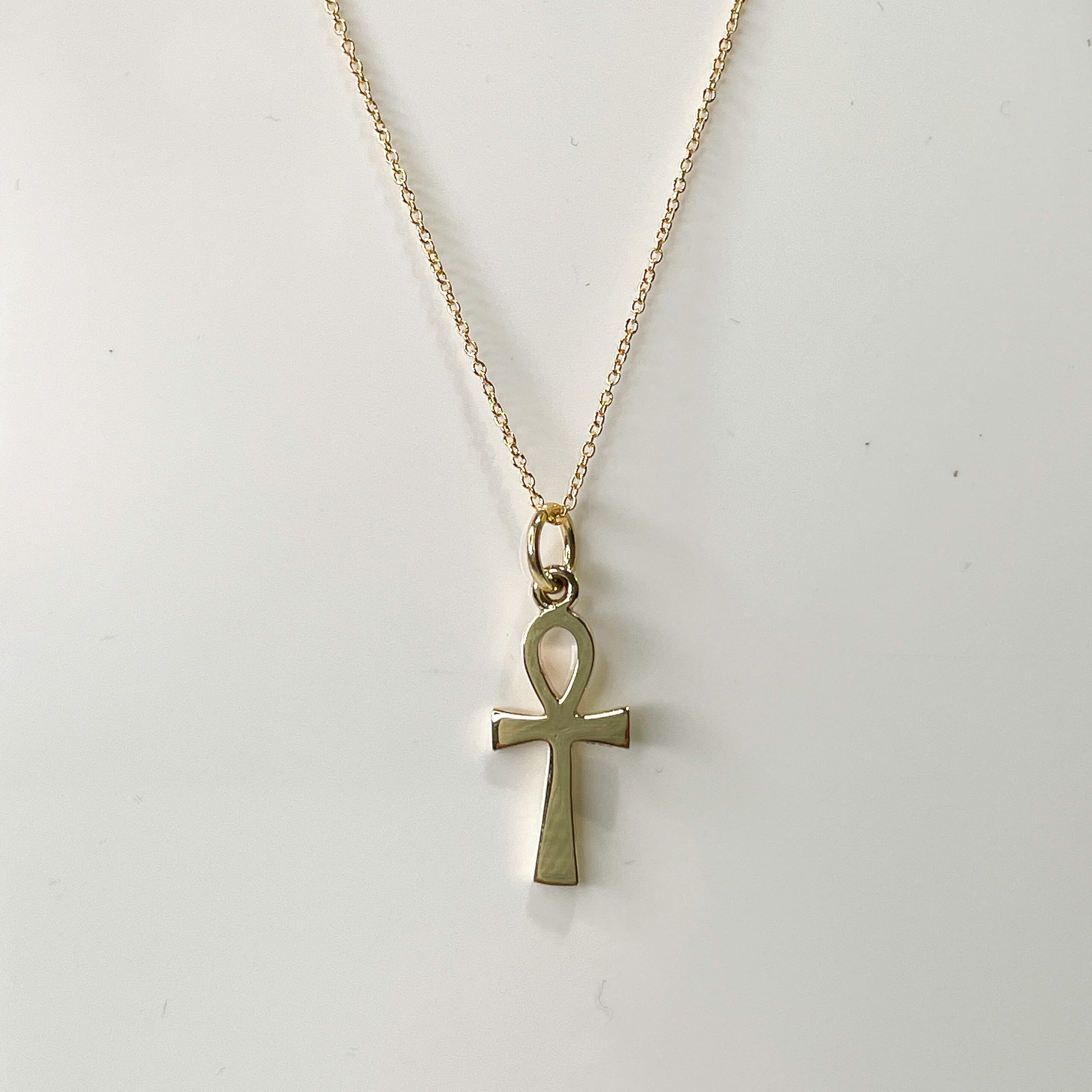 9ct Gold Handmade Ankh Cross Necklace - John Ross Jewellers