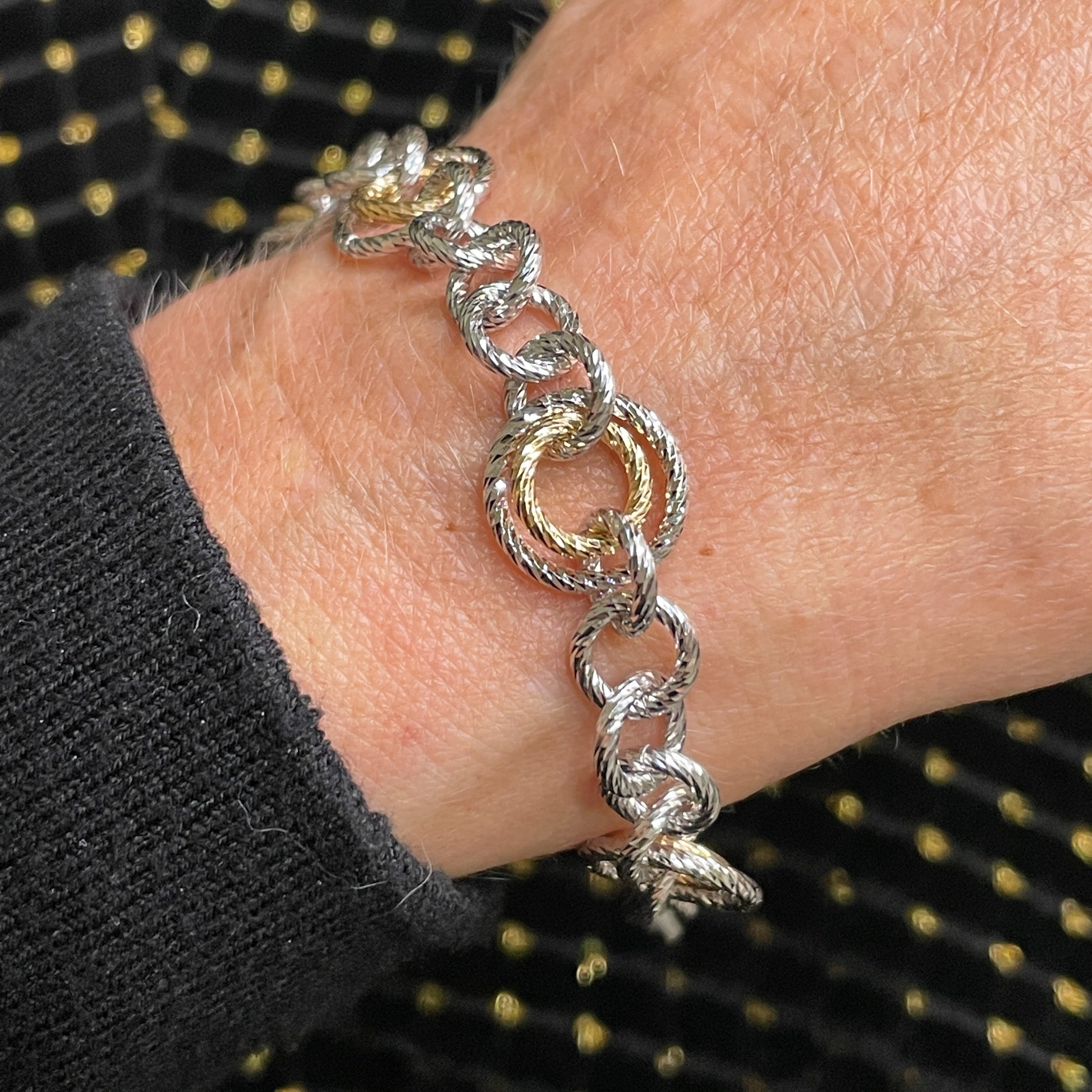 Sunshine Silver Open Circles Bracelet - John Ross Jewellers