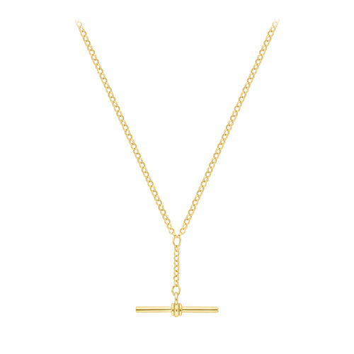9ct Gold T-Bar Necklace - John Ross Jewellers