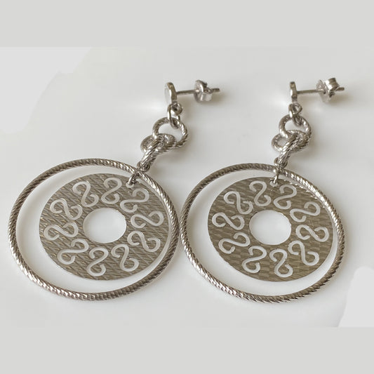 Silver Fraboso Drop Earrings - John Ross Jewellers