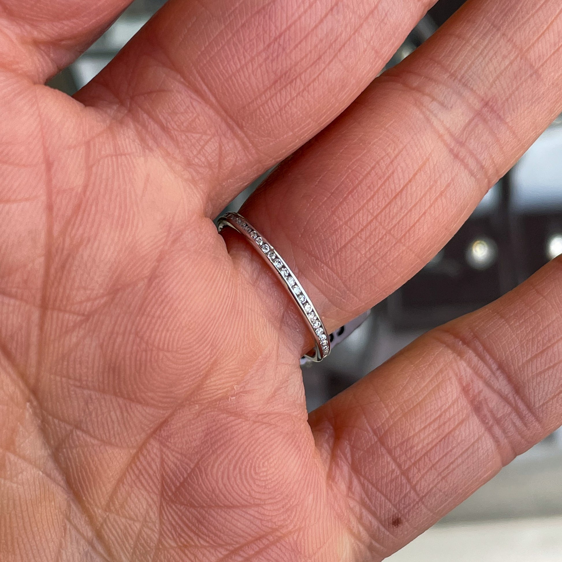 18ct White Gold Ultra Slim Diamond Set Eternity/Wedding Ring | 0.29ct - John Ross Jewellers