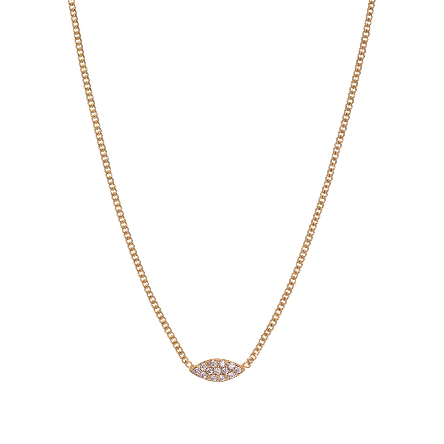 Sunshine Marquis Pavé CZ Bar Necklace - John Ross Jewellers