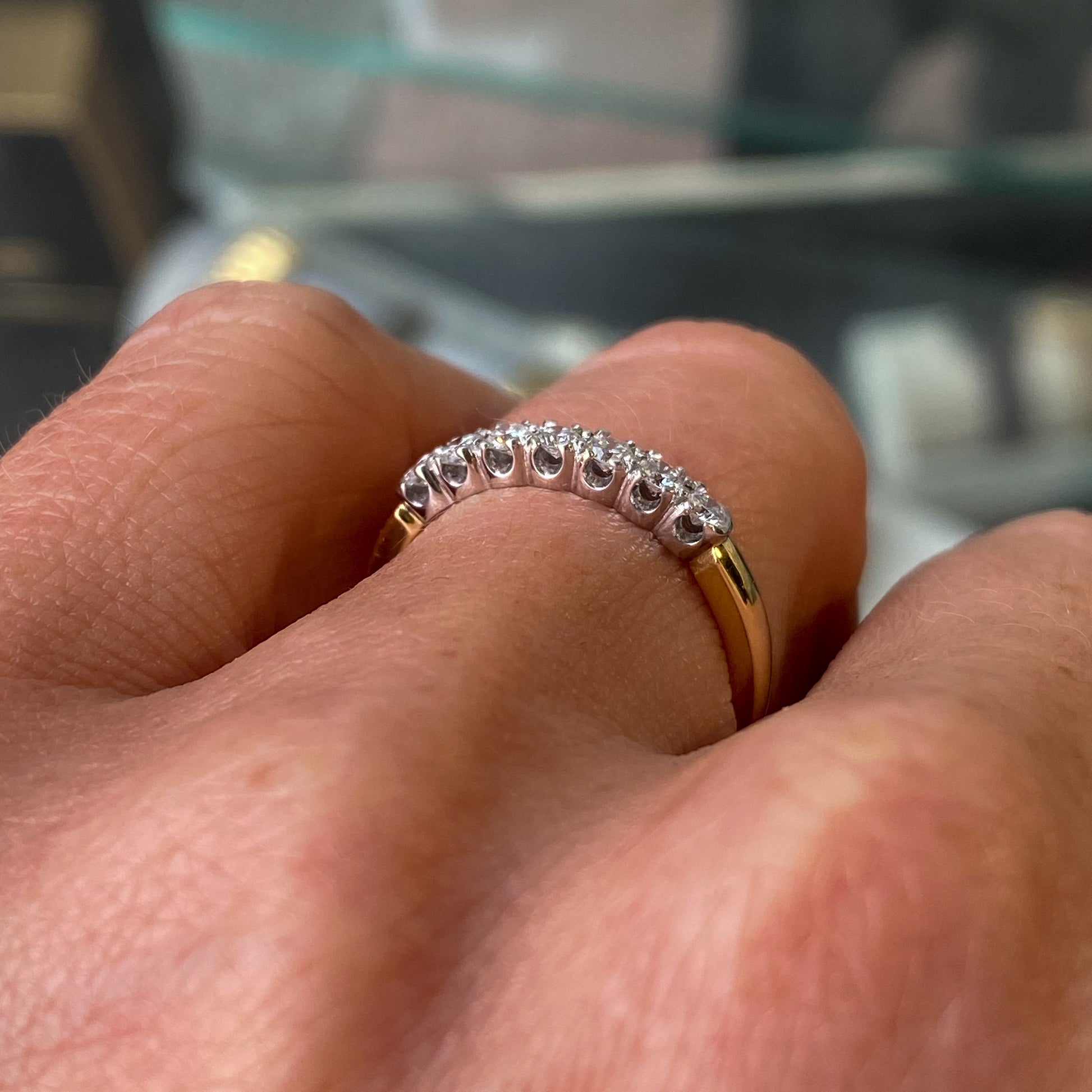 18ct Gold Seven Stone Diamond Eternity Ring | 0.32ct - John Ross Jewellers