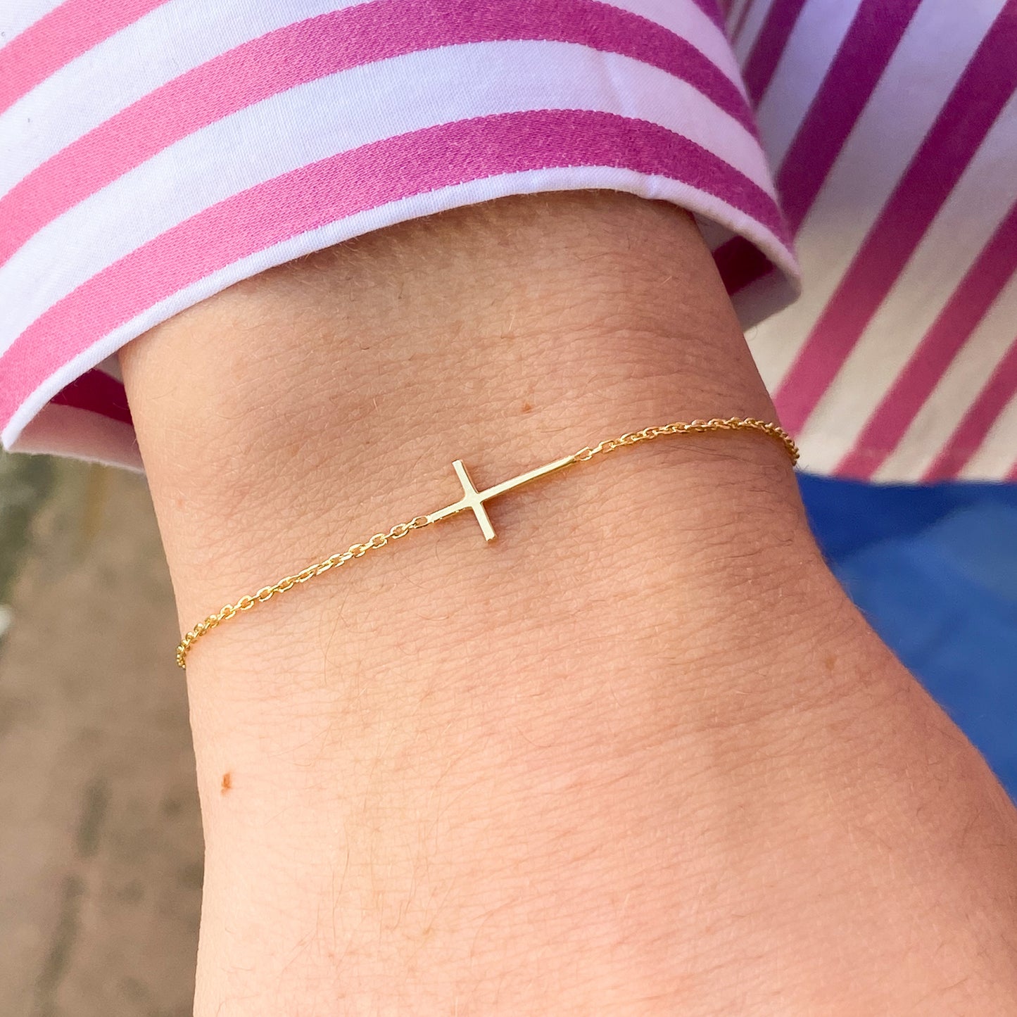 Sunshine Simple Cross Bracelet - John Ross Jewellers