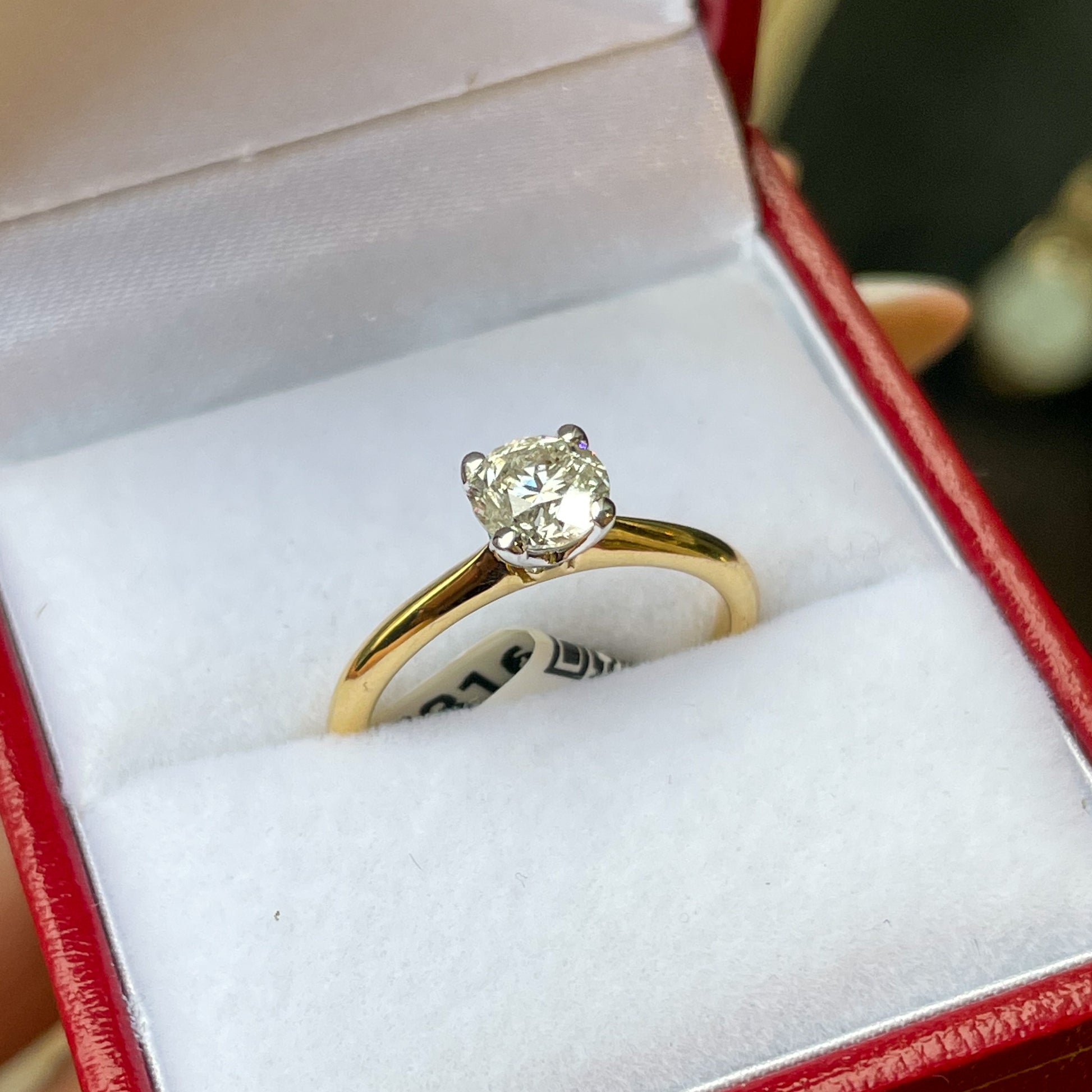 18ct Gold 0.71ct FG SI2 Four Claw Diamond Solitaire Ring - John Ross Jewellers