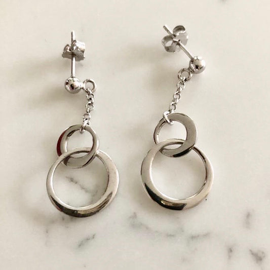 Silver Unity Drop Earrings - John Ross Jewellers