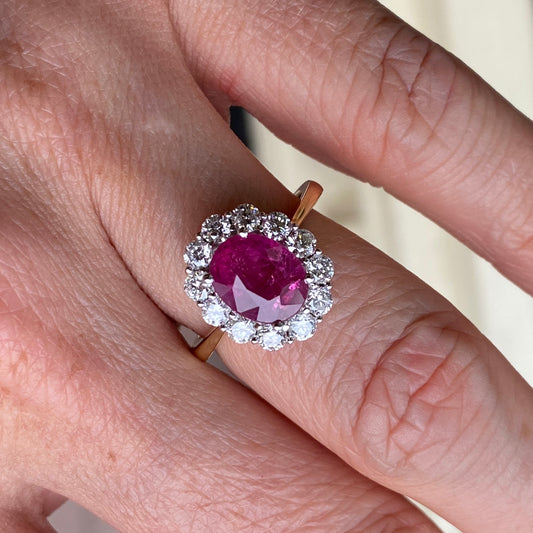 18ct Gold Ruby & Diamond Ring - John Ross Jewellers