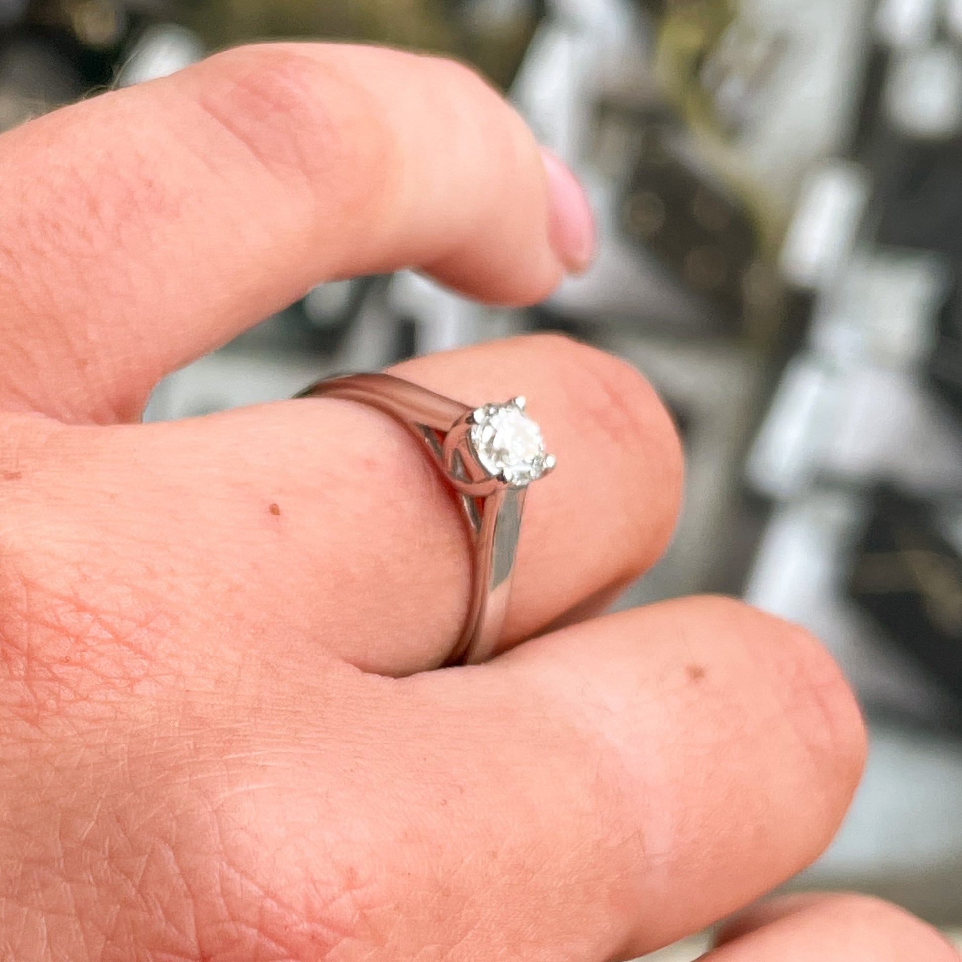 Platinum Diamond Solitaire Engagement Ring | 0.50ct Certificated - John Ross Jewellers