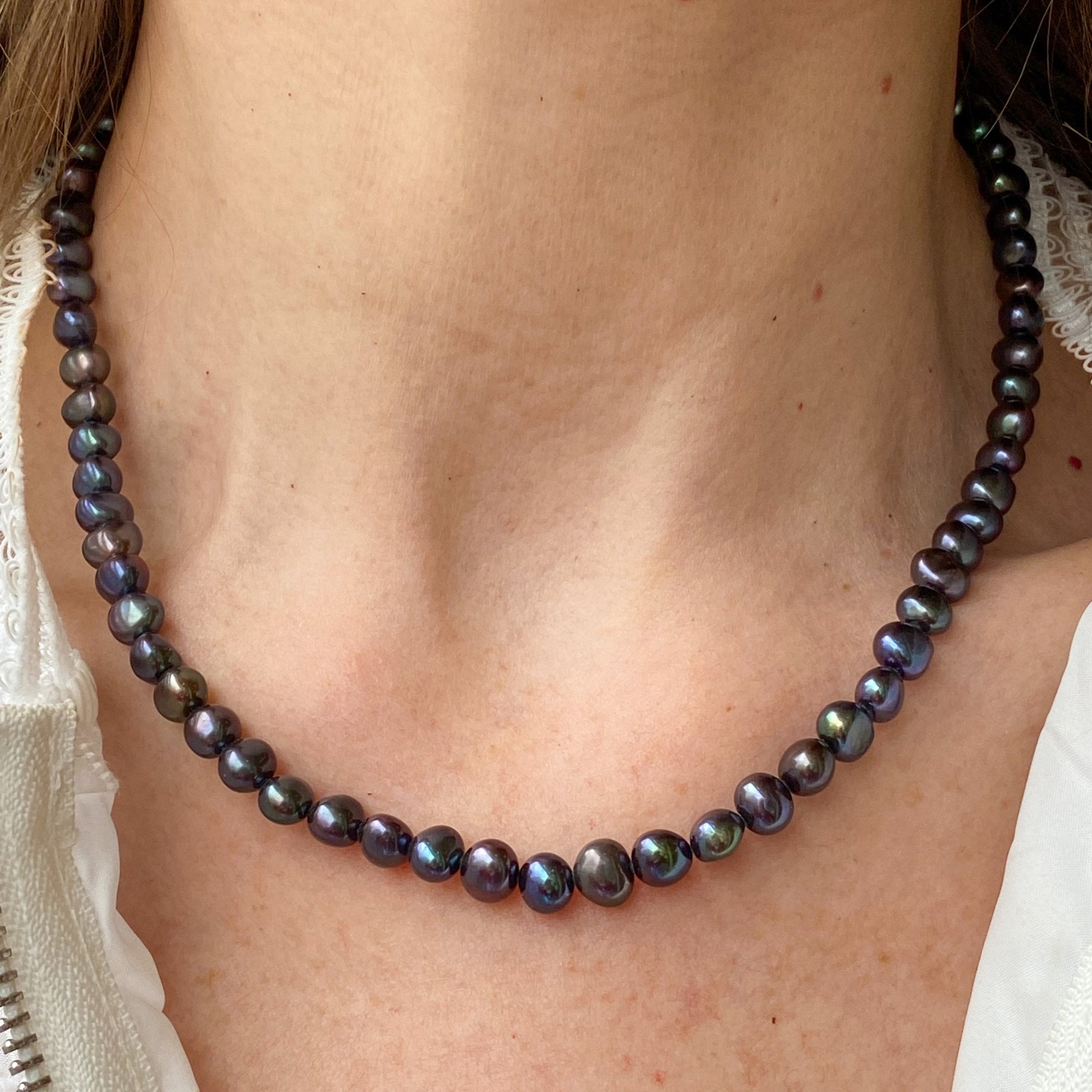 Anthracite Cultured Freshwater Pearl Necklace - John Ross Jewellers
