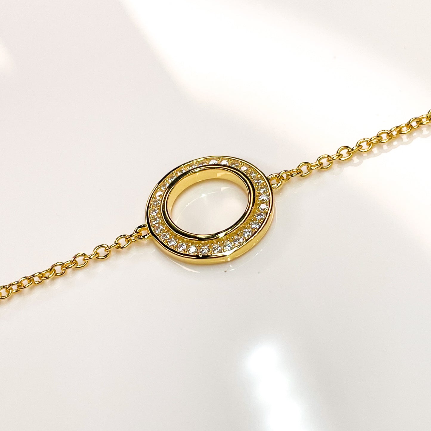 Sunshine Open Circle CZ Bracelet - John Ross Jewellers