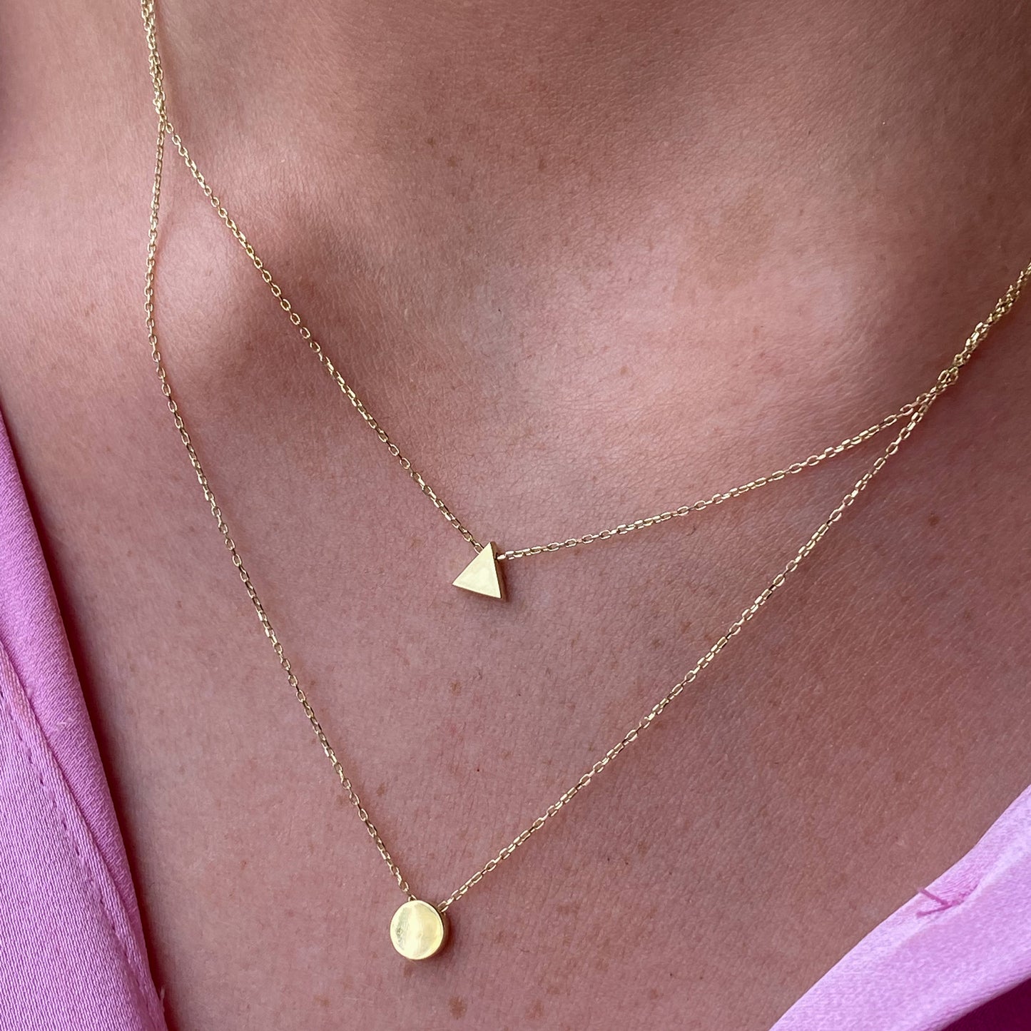 9ct Gold Double Slider Necklace | Fire & Sun - John Ross Jewellers