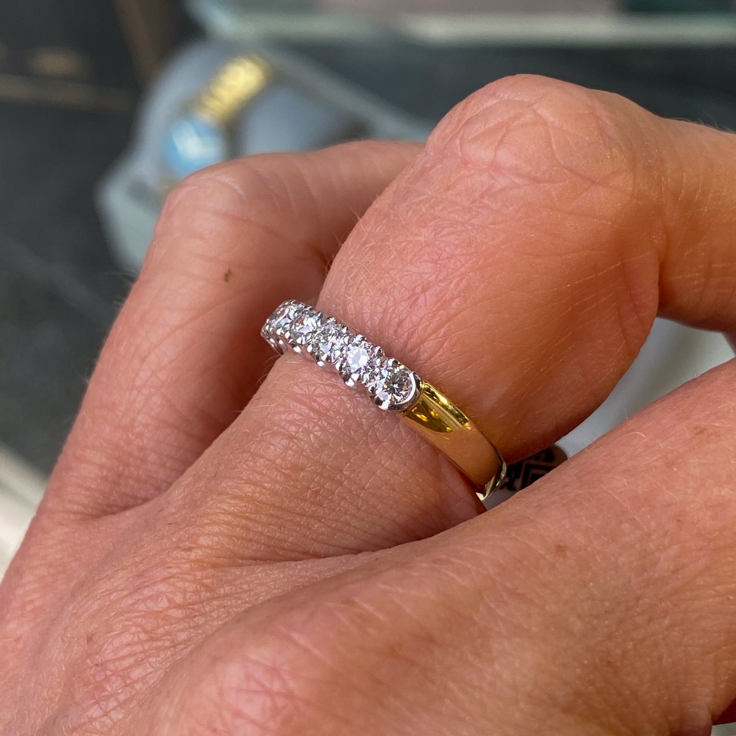 18ct Gold Seven Stone Diamond Eternity Ring | 0.43ct - John Ross Jewellers