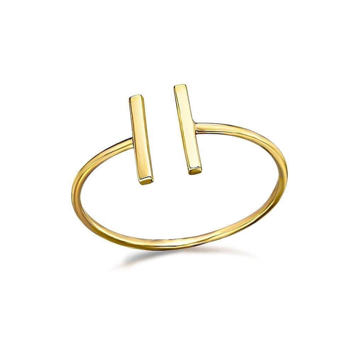 18ct Gold T-bar Ring - John Ross Jewellers