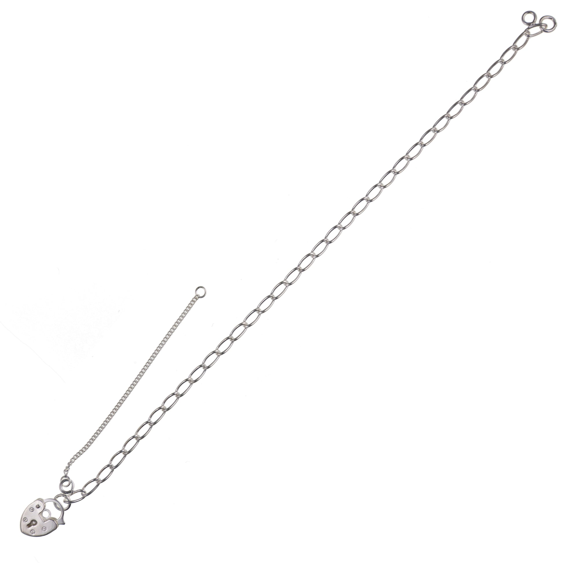 Silver Curb Link Charm Bracelet - John Ross Jewellers