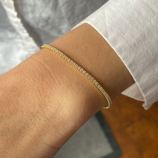 Sunshine Dainty CZ Tennis Bracelet - John Ross Jewellers