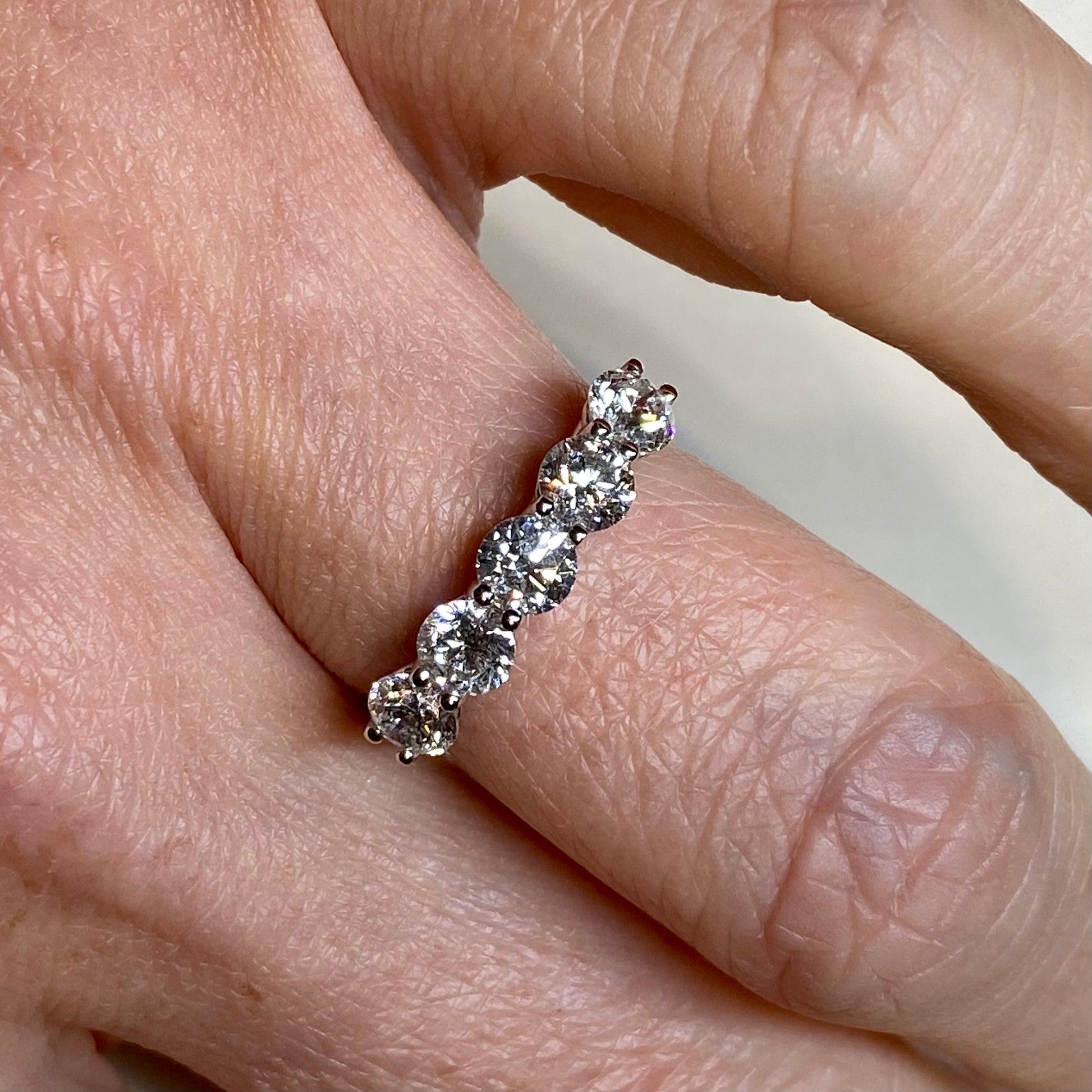 Platinum Five Stone Diamond Eternity Ring - John Ross Jewellers