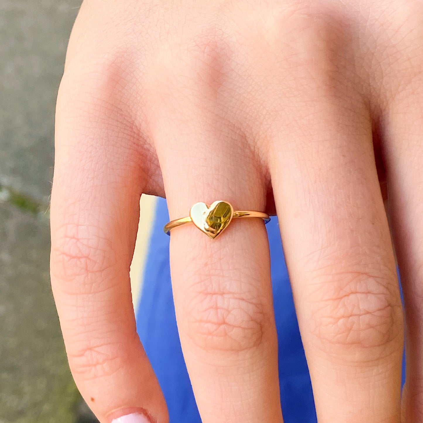 Sunshine Simple Solid Heart Ring - John Ross Jewellers