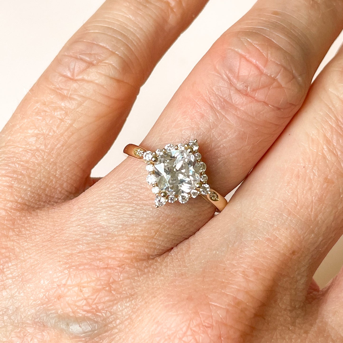 9ct Gold CZ Halo Ring - John Ross Jewellers