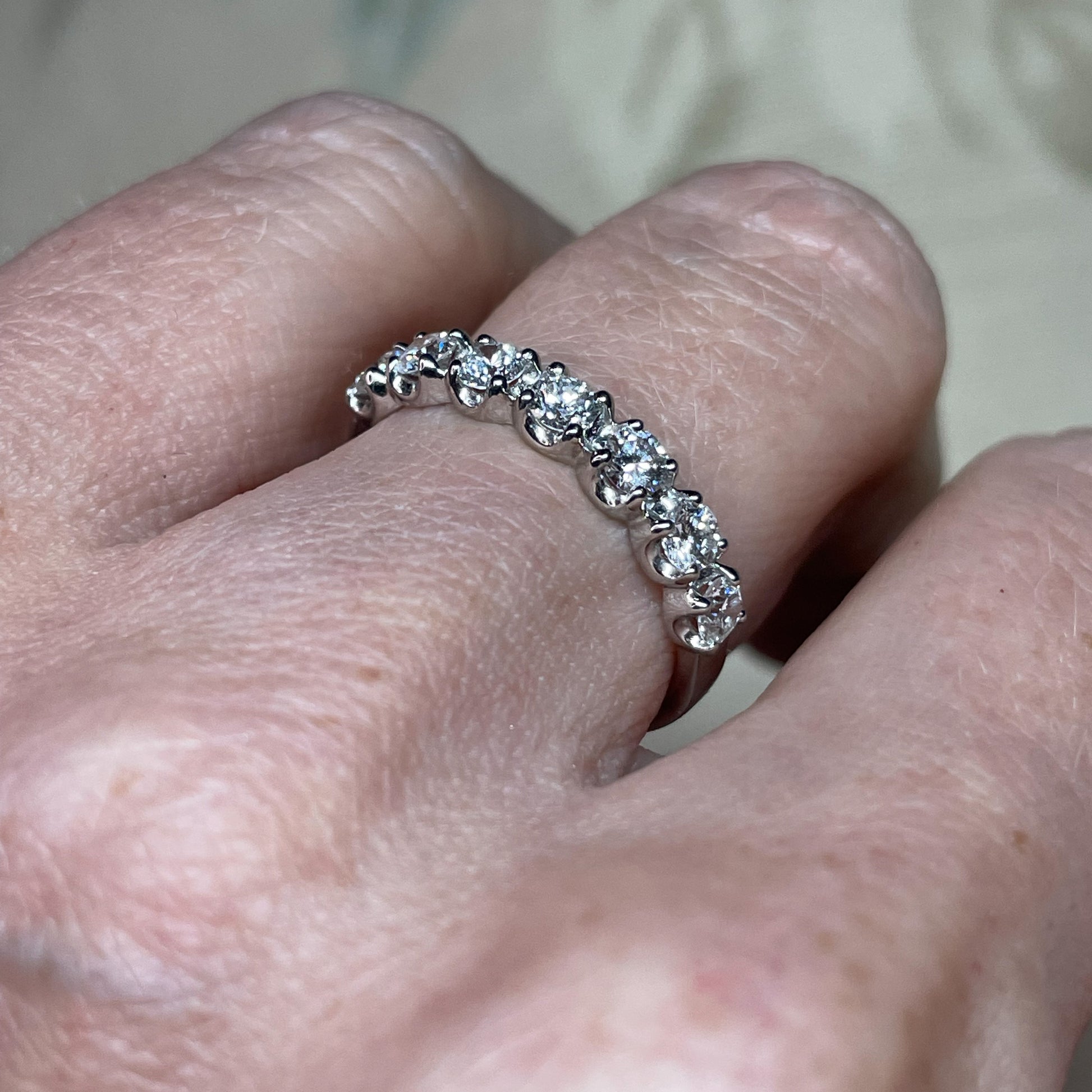 Platinum 0.74ct Seven Stone Diamond Eternity Ring | Certified - John Ross Jewellers