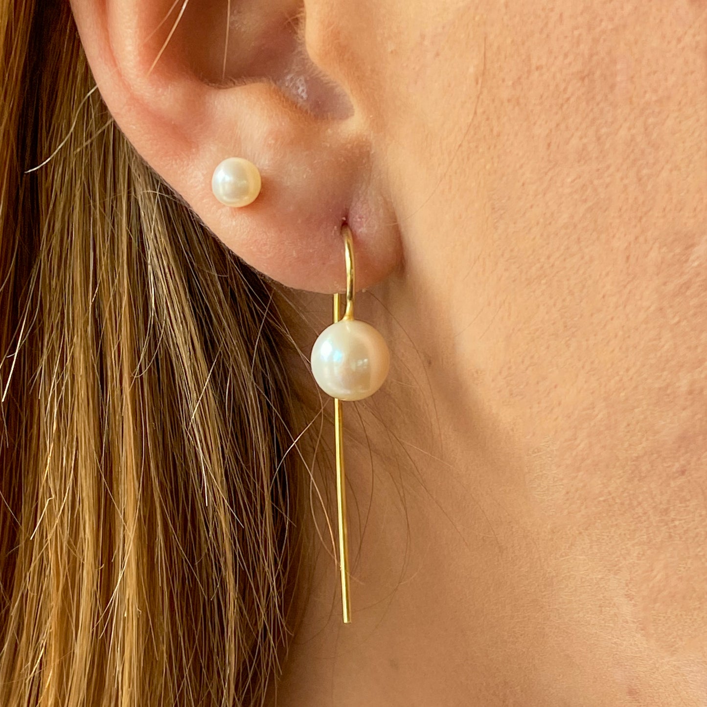SUNSHINE Pearl Pull Through Earrings - John Ross Jewellers