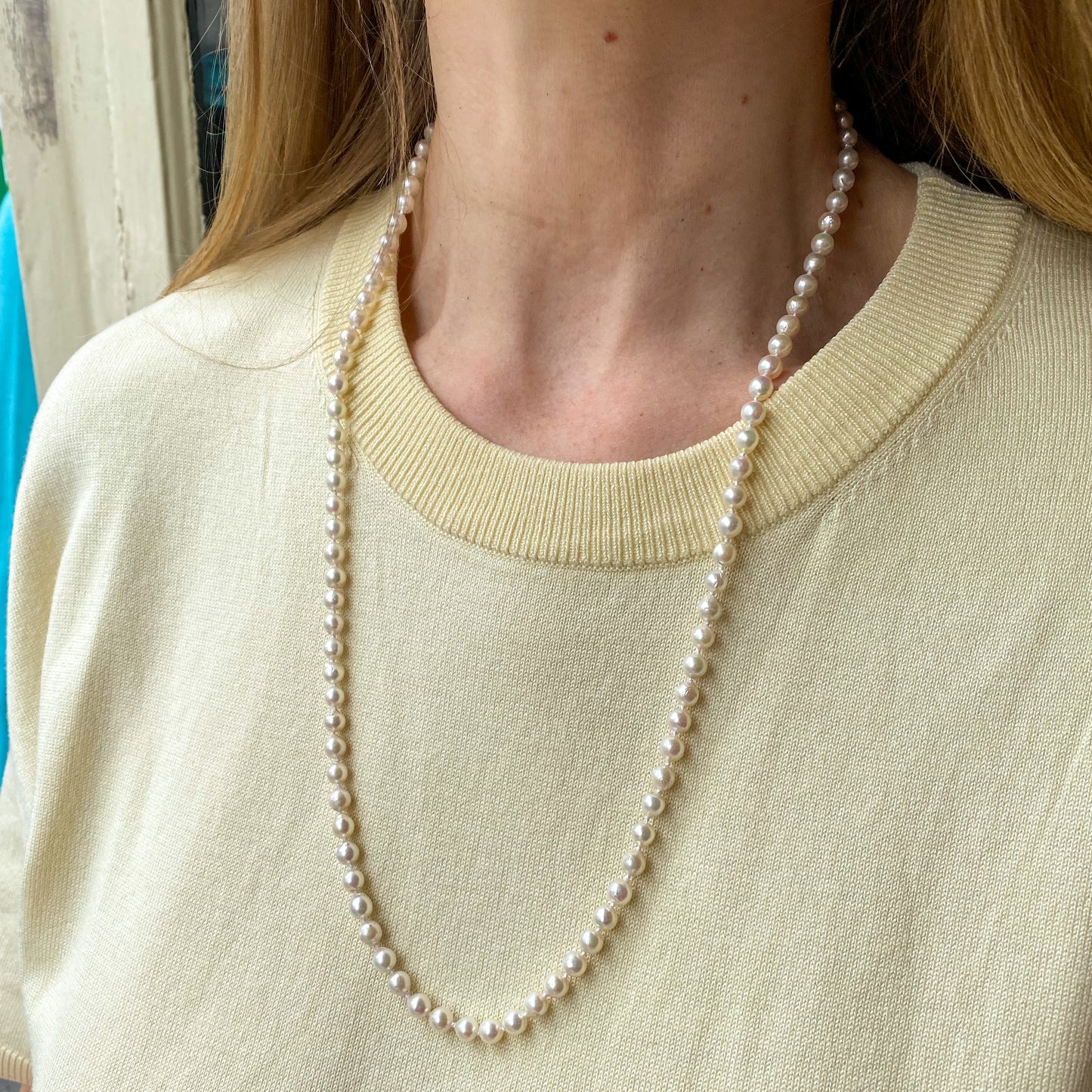 9ct Gold 28" Akoya Cultured Pearl Necklace - John Ross Jewellers