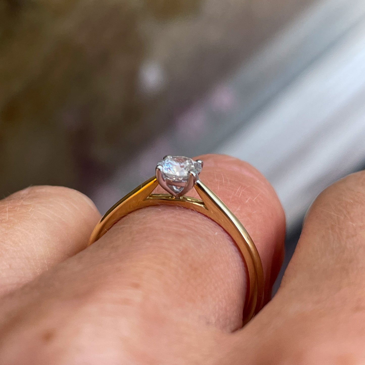 18ct Gold Diamond Solitaire Engagement Ring | 0.44ct - John Ross Jewellers