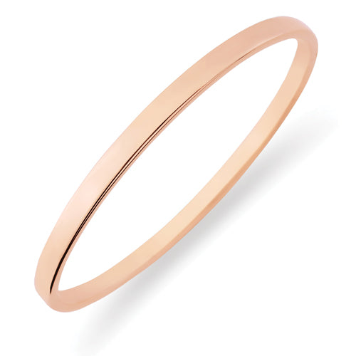 9ct Rose Gold Plain Polished Bangle - John Ross Jewellers