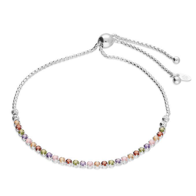 SUNSHINE Colours Toggle Bracelet - Silver - John Ross Jewellers