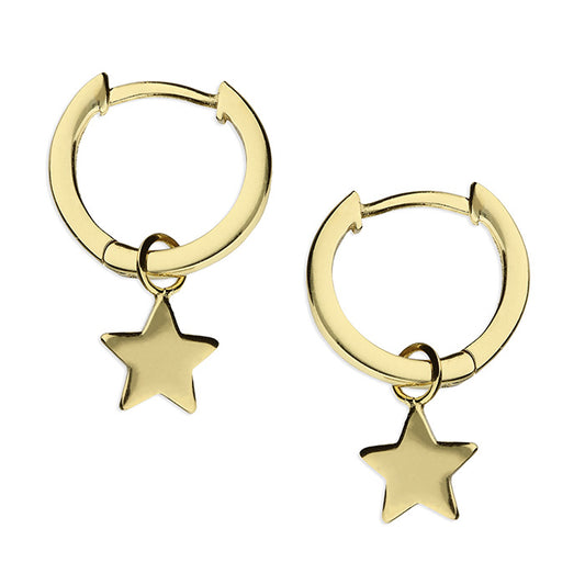 Sunshine Star Charm Huggie Earrings - John Ross Jewellers