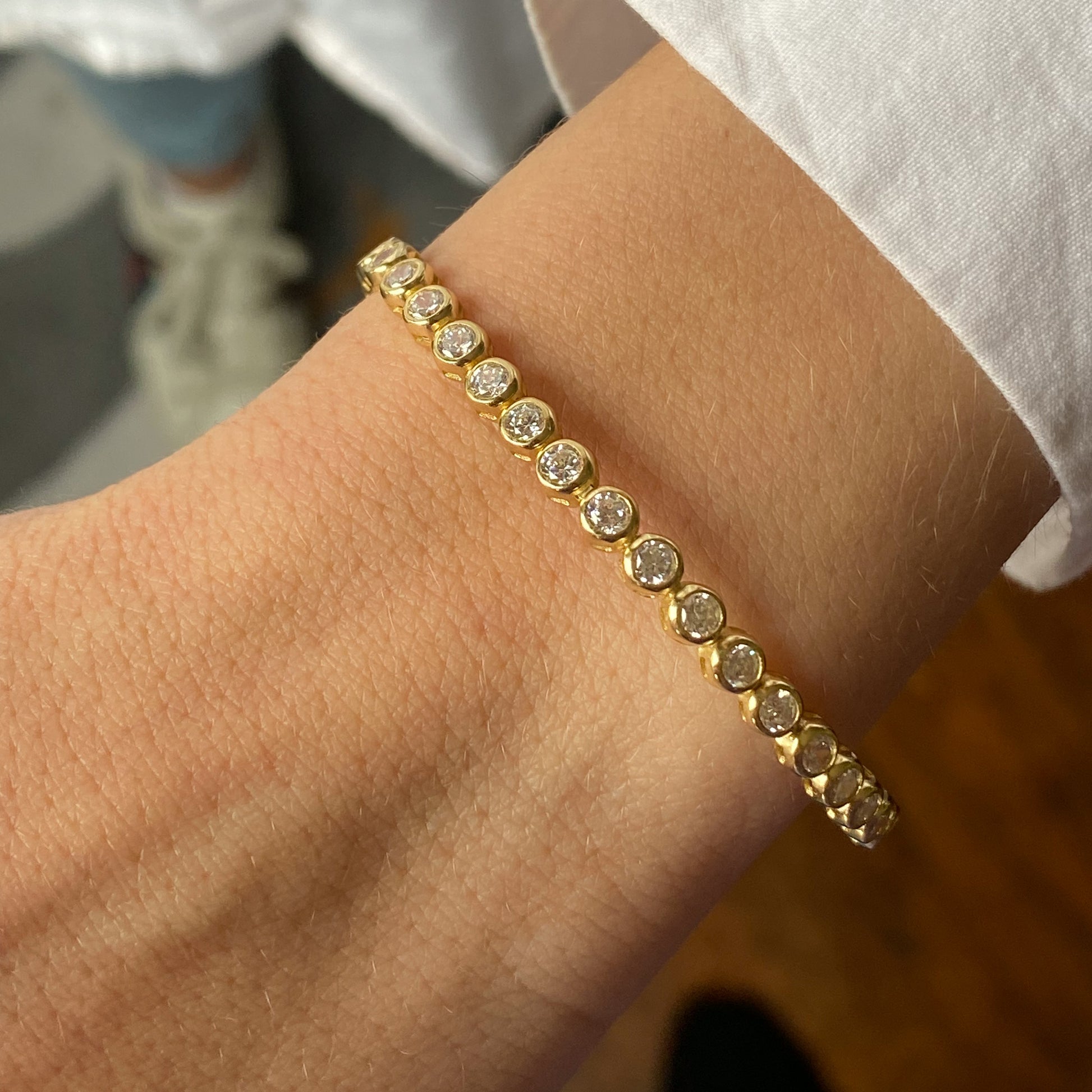 Sunshine Bezel Set CZ Tennis Bracelet - John Ross Jewellers