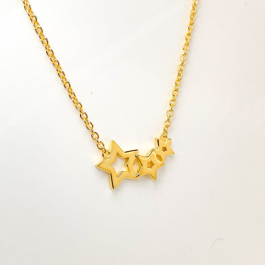 Sunshine Three Stars Necklace - John Ross Jewellers