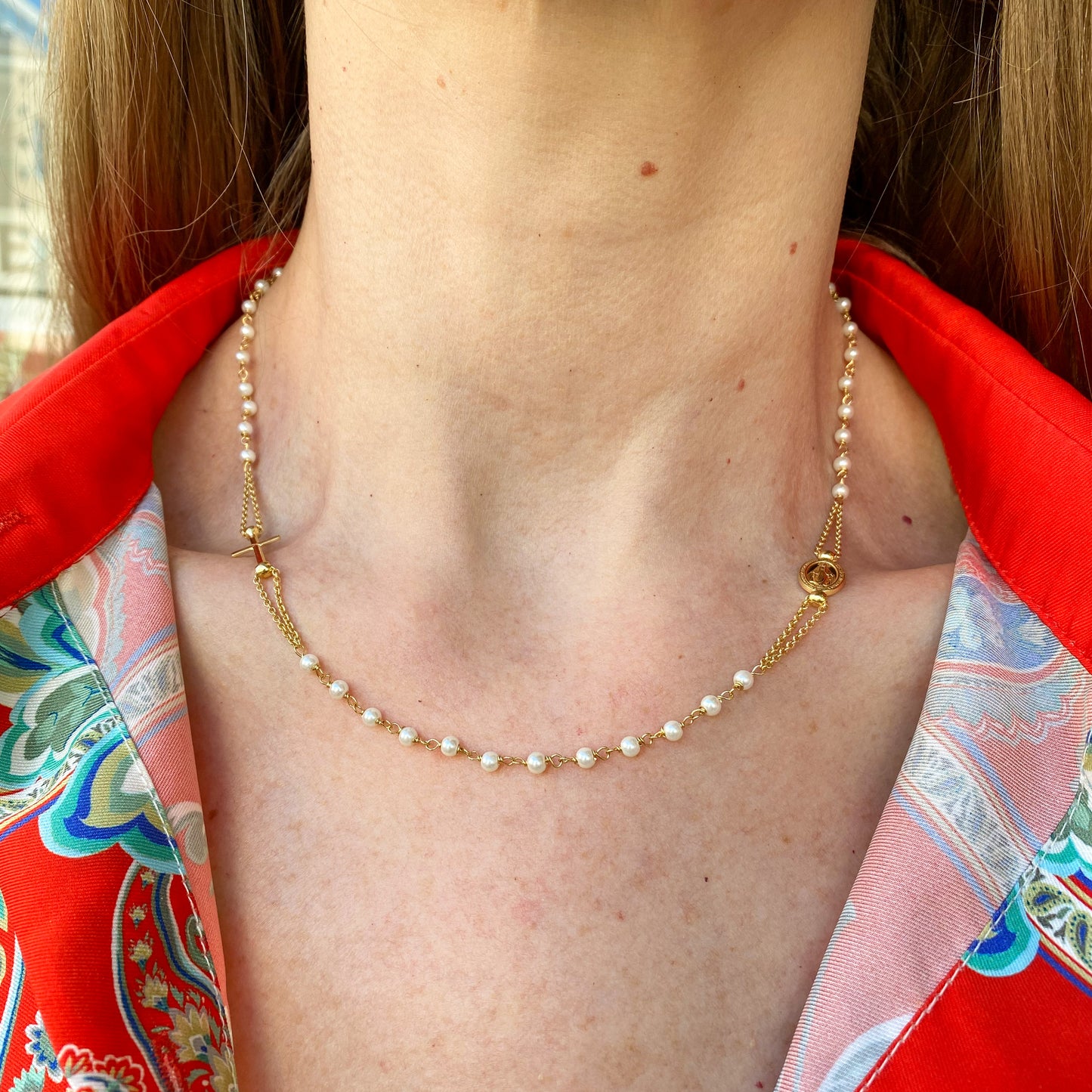 Sunshine Freshwater Pearl Rosary Necklace - John Ross Jewellers