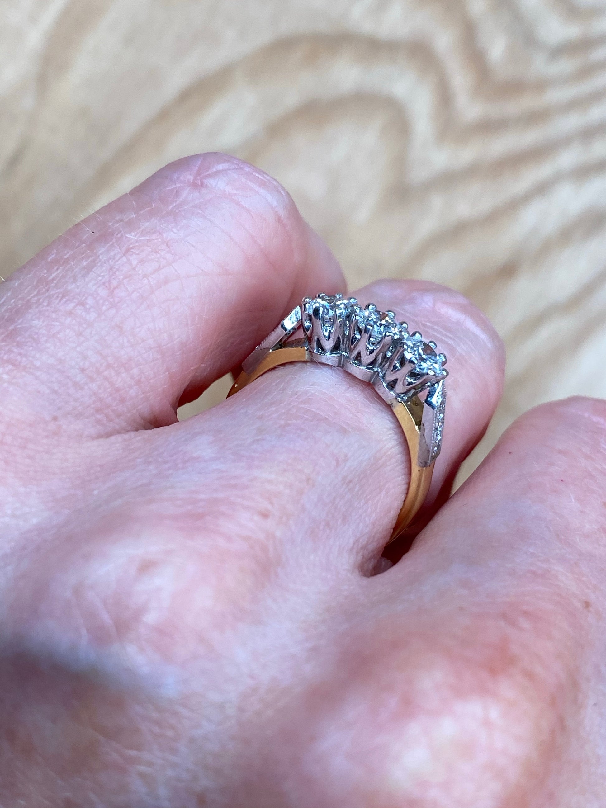18ct Gold Trilogy Diamond Engagement Ring - 0.84ct - John Ross Jewellers