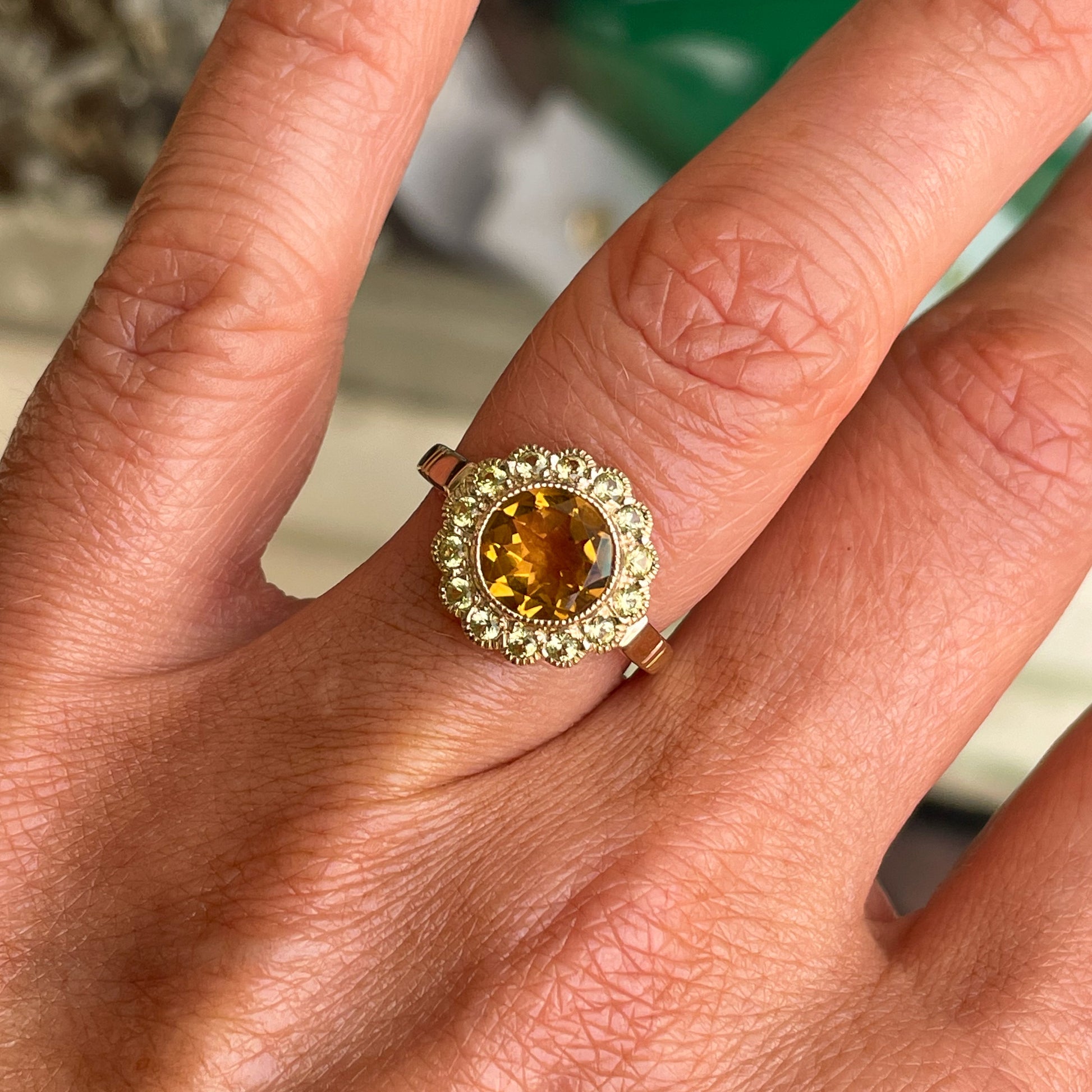 9ct Gold Citrine Yellow Sapphire Ring John Ross Jewellers