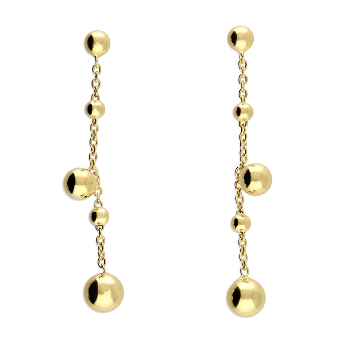 Sunshine Bead & Chain Drop Earrings - John Ross Jewellers